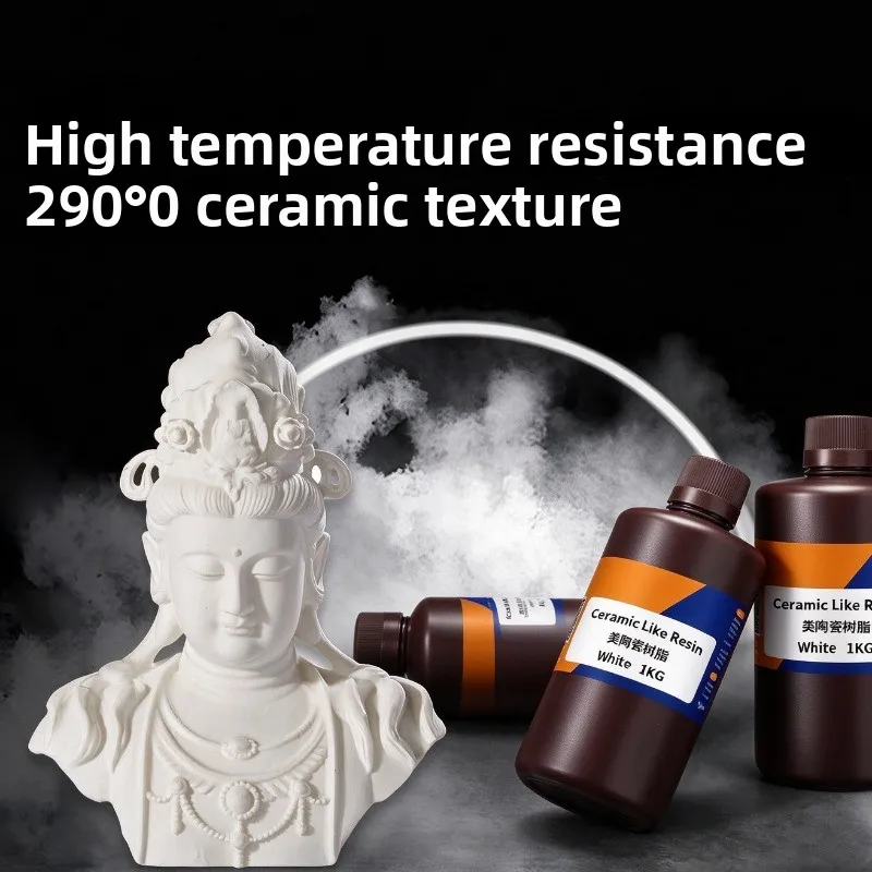 Ceramic‑Like Photopolymer Resin 1KG Bottle LCD UV‑curing Consumable 385‑405nm Ultraviolet Molding Raw Material