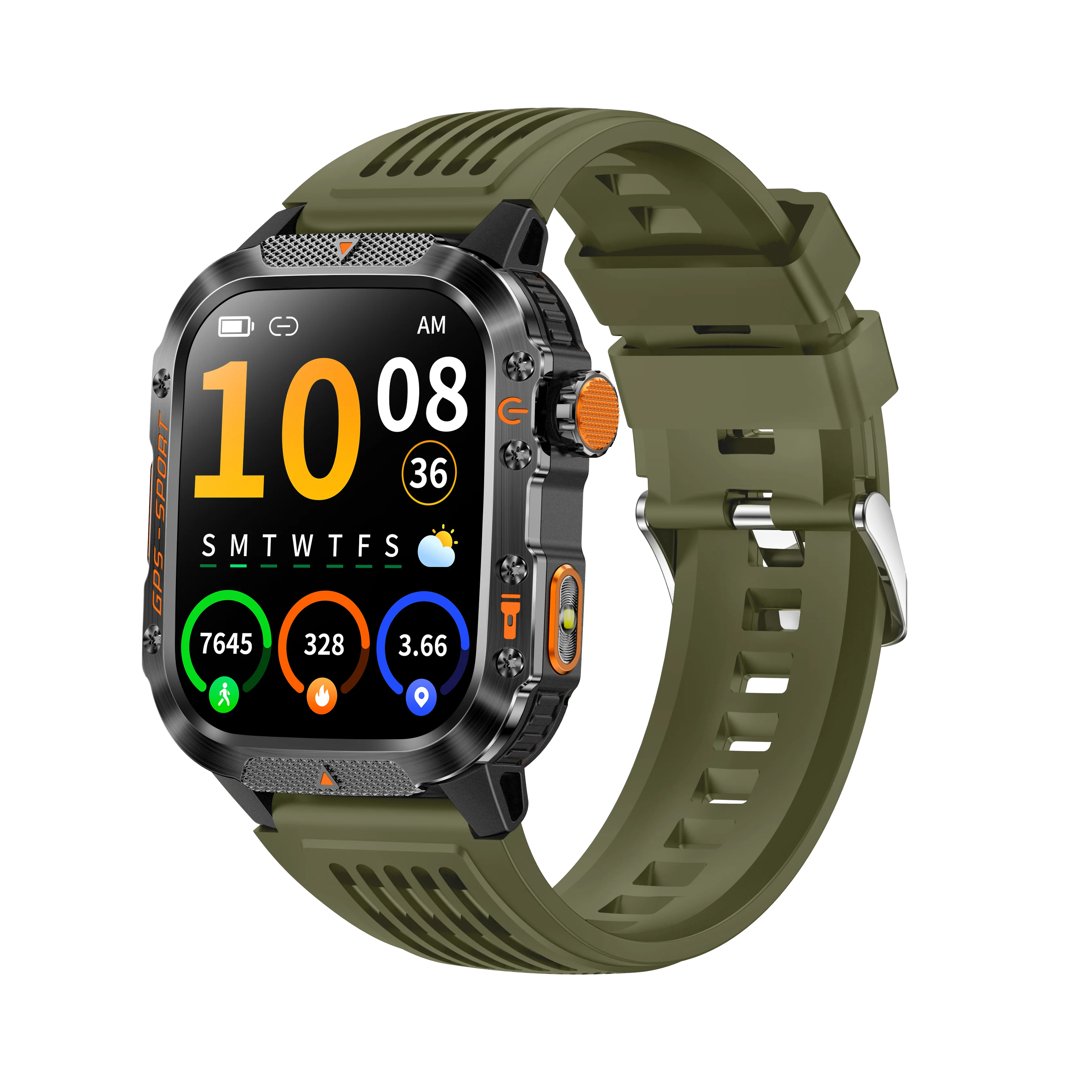 GPS AMOLED Display Smart Watch for Diving Sports Waterproof Montre Intelligente with Call Answer 540mAh 2.01inch IPS Screen