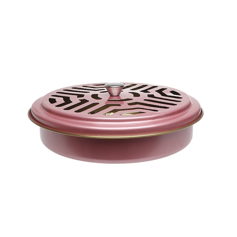 Mosquito Coil Tray Indoor Outdoor Mosquito Incense Box Metal Round Rack Plate