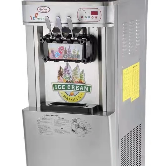 

SY-L32B vertical commercial soft serve 3 flavor ice cream maker machine