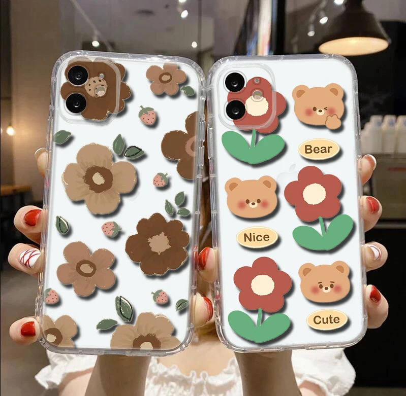 E27 cartoon flower Soft Case for Moto G9 Powe One Pro E12 E22I E22 G52 G42 G32 G22 G23 Z2 Z Play P40 P30 Edge 30