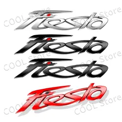3D Chrome Metal Letter Logo Car Styling Side Fender Tail Trunk Decal Sticker Badge For Ford Fiesta Emblem MK3 MK4 MK5 Accessorie