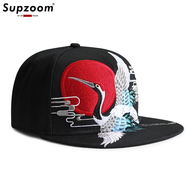 Supzoom New Arrival FashionChinese Style Hip Hop Colorful Embroidered Flat Edge Street Hats Adjustable Casual Men Baseball Caps