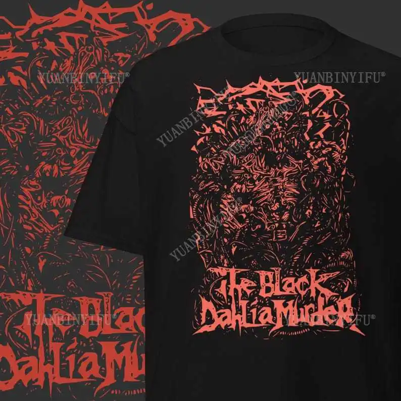 

Футболка с металлической лентой The Black Dahlia Murder, одежда в стиле хэви-метал для любителей мелодической смерти, футболка с рисунком готического ужаса