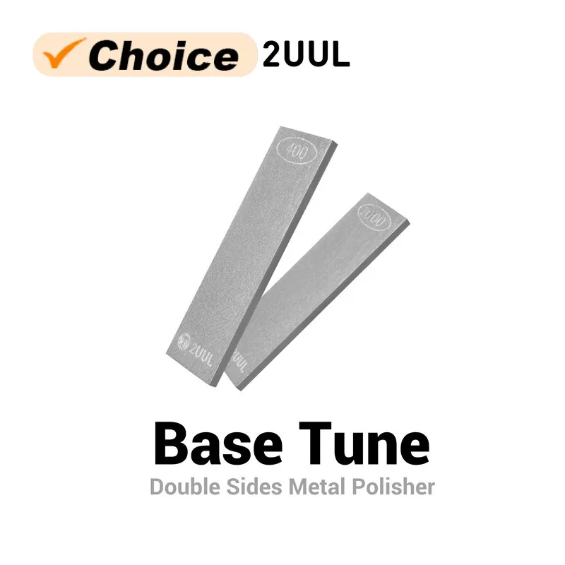 2UUL FM01 Base Tune-Dual-Double Sides Metal Polisher for Mobile Phone Repair Tweezers Tips Polishing Grinding Repair Tool