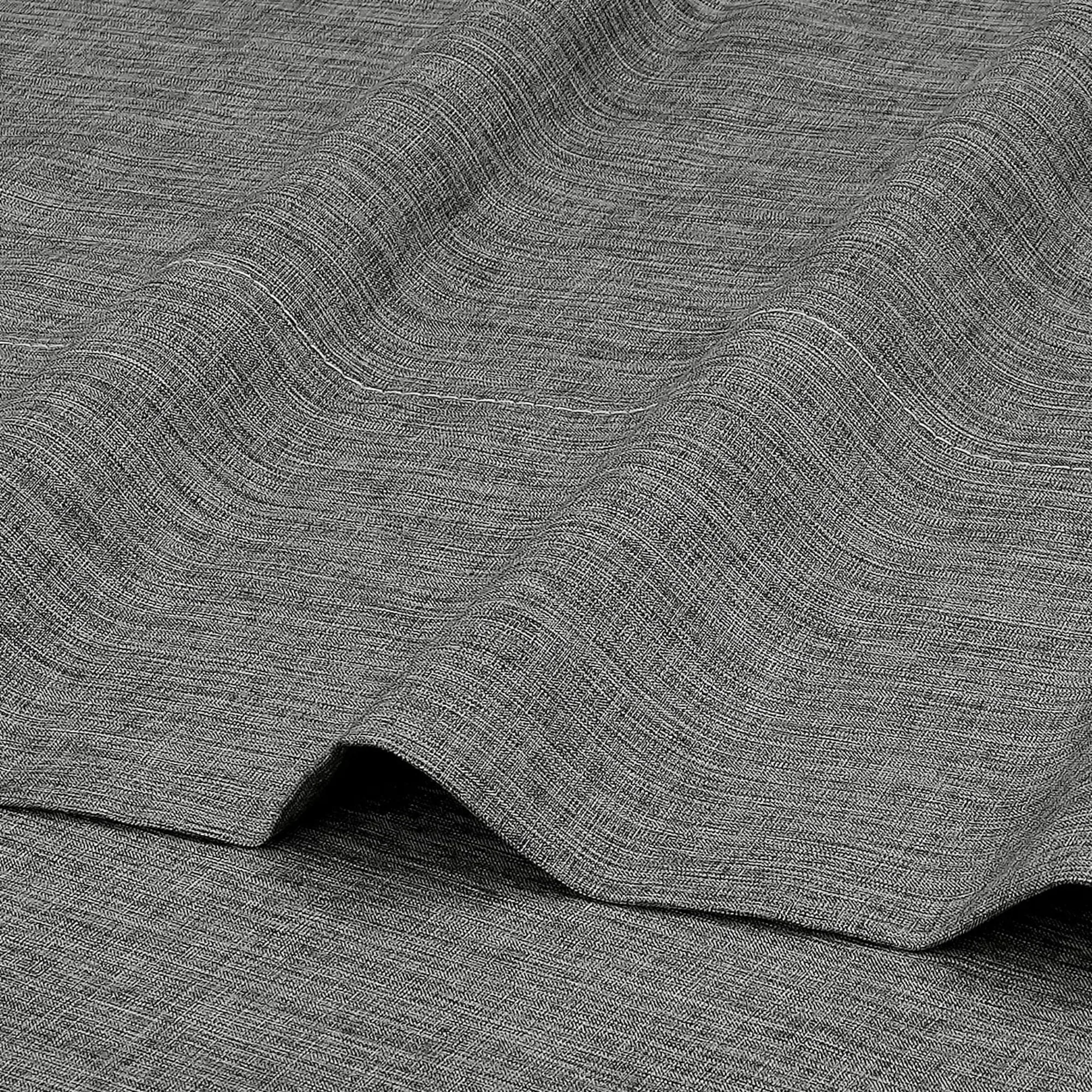 Textured Microfiber Bed Sheet Set, Queen, Charcoal Grey, 4 Piece