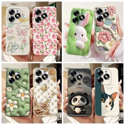 For Tecno Spark 20 Case KJ5 KJ5n Cover Cute Fashion Daisy Flower Soft Silicone Matte Funda For Tecno Spark 20 Pro 20C BG7 Bumper