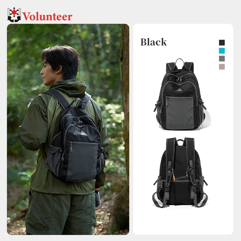 VOLUNTEER 15L Casual Travel Hiking Climbing Backpack Men Outdoor Camping Waterproof Lightweight Backpack Daypack for Men 1857-07