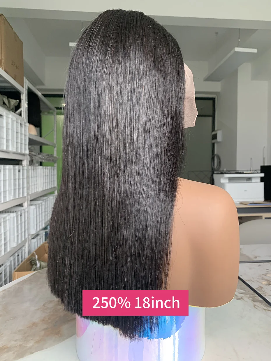 18 20 22 24 inch 250 Density 13x4 Bob Human Hair Wig 100% Raw Vietnamese Double Drawn Bone Straight Human Hair Lace Frontal Wigs