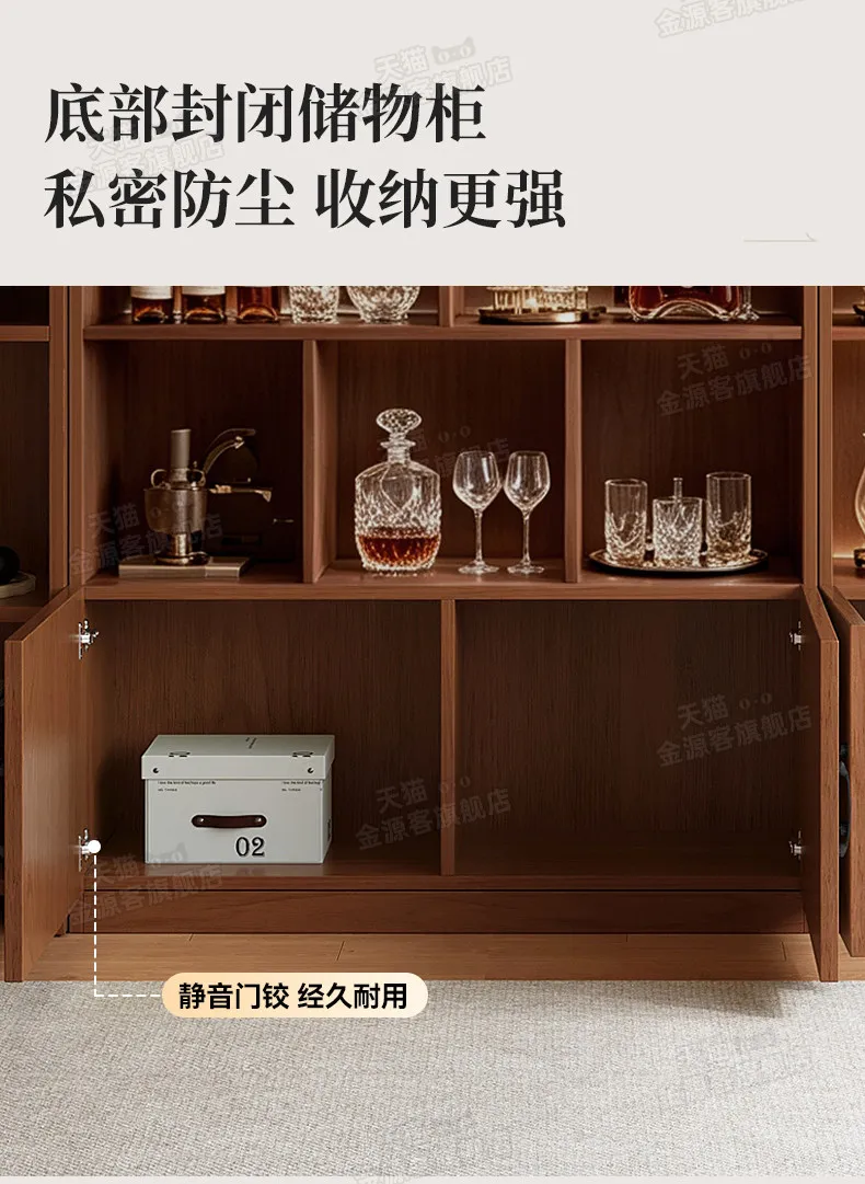 Wood Modern Bar Cabinet Wine Rack Shelf Coffee Storage Display Bar Cabinet Wine Rack Salon Nordic Gabinete Home Furniture