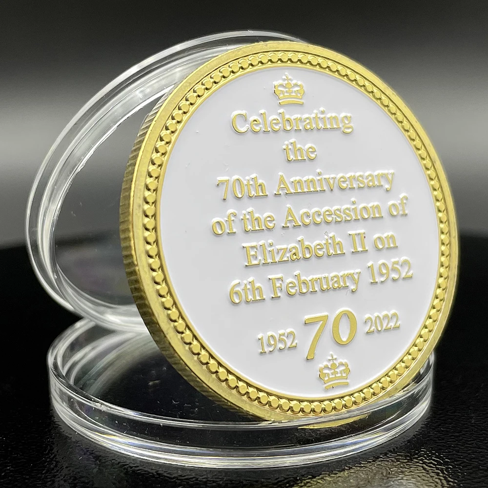 Queen Elizabeth II Platinum Jubilee Silbermünze 1952–2022 Lila Krone Souvenir-Medaille in Westminster Abbey-Abzeichen – Detail 14