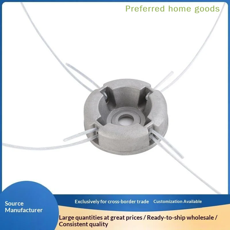 ZLinKJ Aluminum 4 Wire Trimmer Head M10x1.25 Left Hand Thread Heavy Duty Replacement for Lawn Mower Garden Yard Care