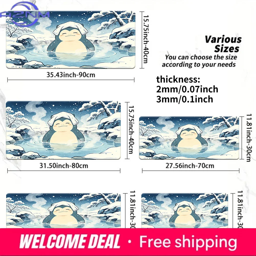 

Chinese Ink Wash Autumn Forest Lucario Large Gaming Mouse Pad Non-Slip Rubber Washable Desk Mat