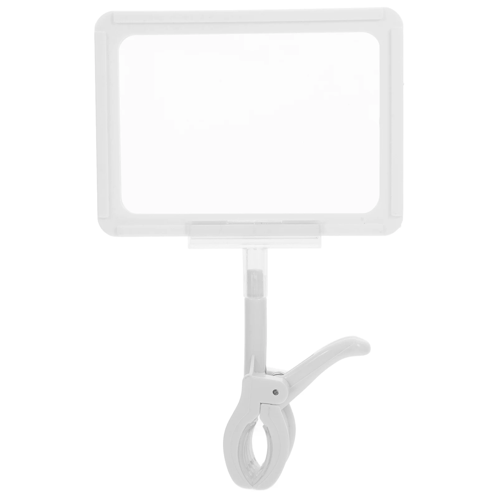 

Double-sided Handwritten Clip Sign Holder Stand on Label Holders The Display Merchandise White Plastic Racks Office