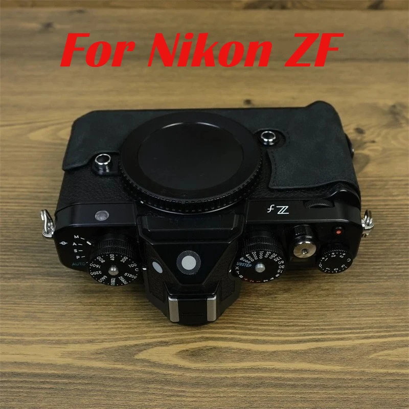 

Retro leather camera bag For Nikon ZF protective cover zf handle half cover base case