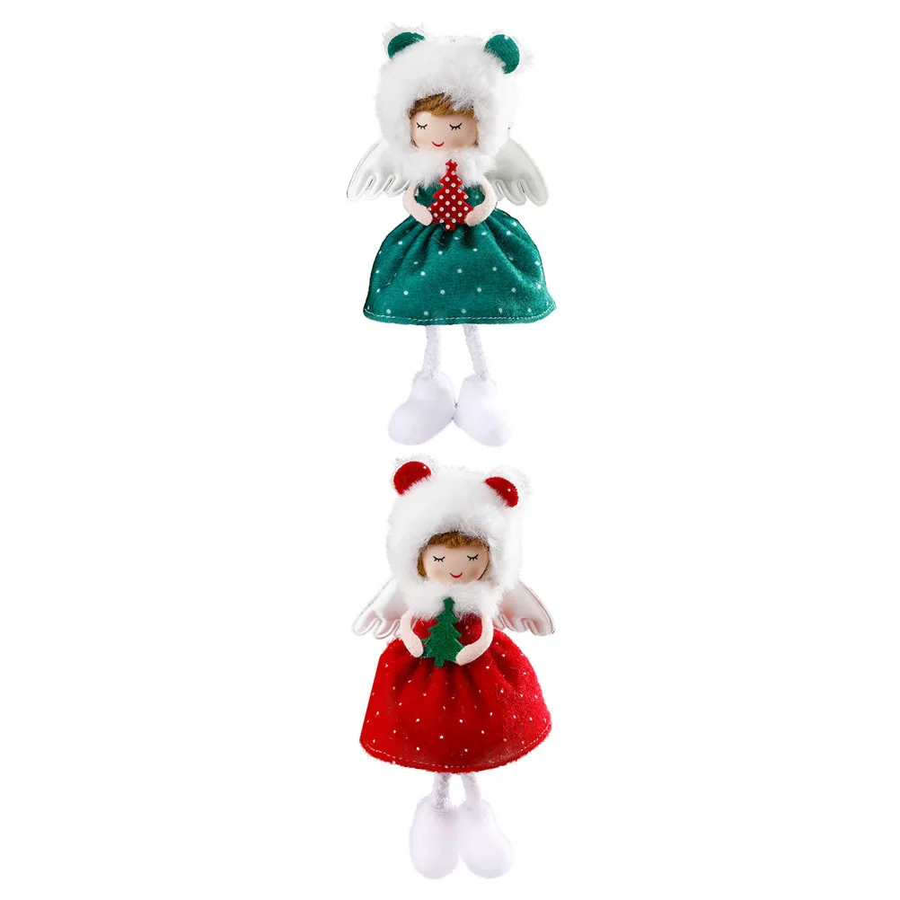 

2pcs Christmas Angel Hanging Ornament Pendant For Tree Xmas Home Party Decoration Festival Supplies Indoor Outdoor Gift