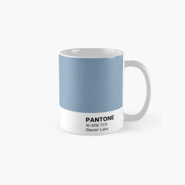 Pantone Glacier Lake Classic  Mug Image Handle Round Cup Drinkware Design Simple Picture Gifts Coffee Tea Printed Photo