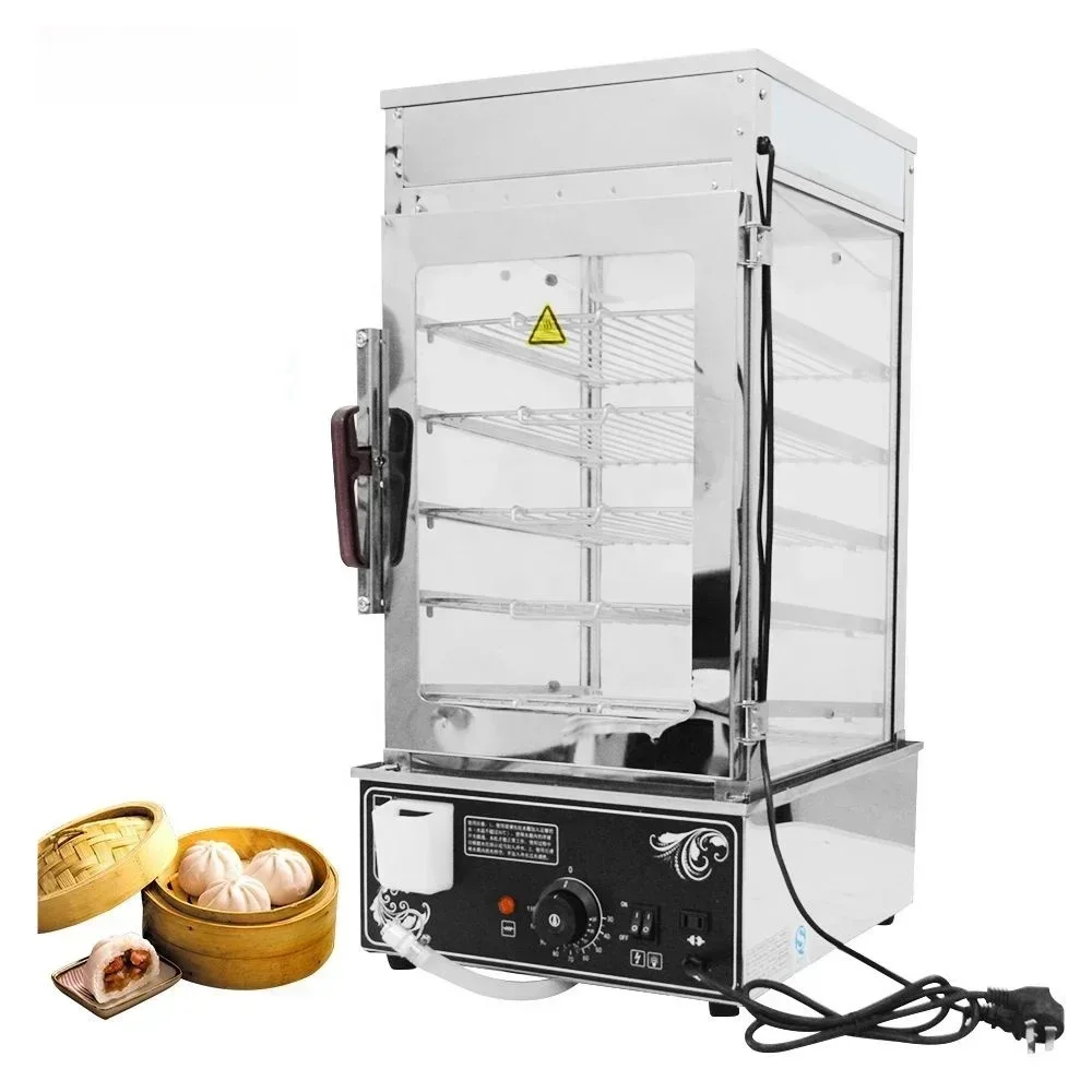 

Коммерческая машина для приготовления булочек на пару, настольный шкаф для приготовления на пару большой емкости, стеклянная электрическая пароварка, нагревательный шкаф для булочек на пару
