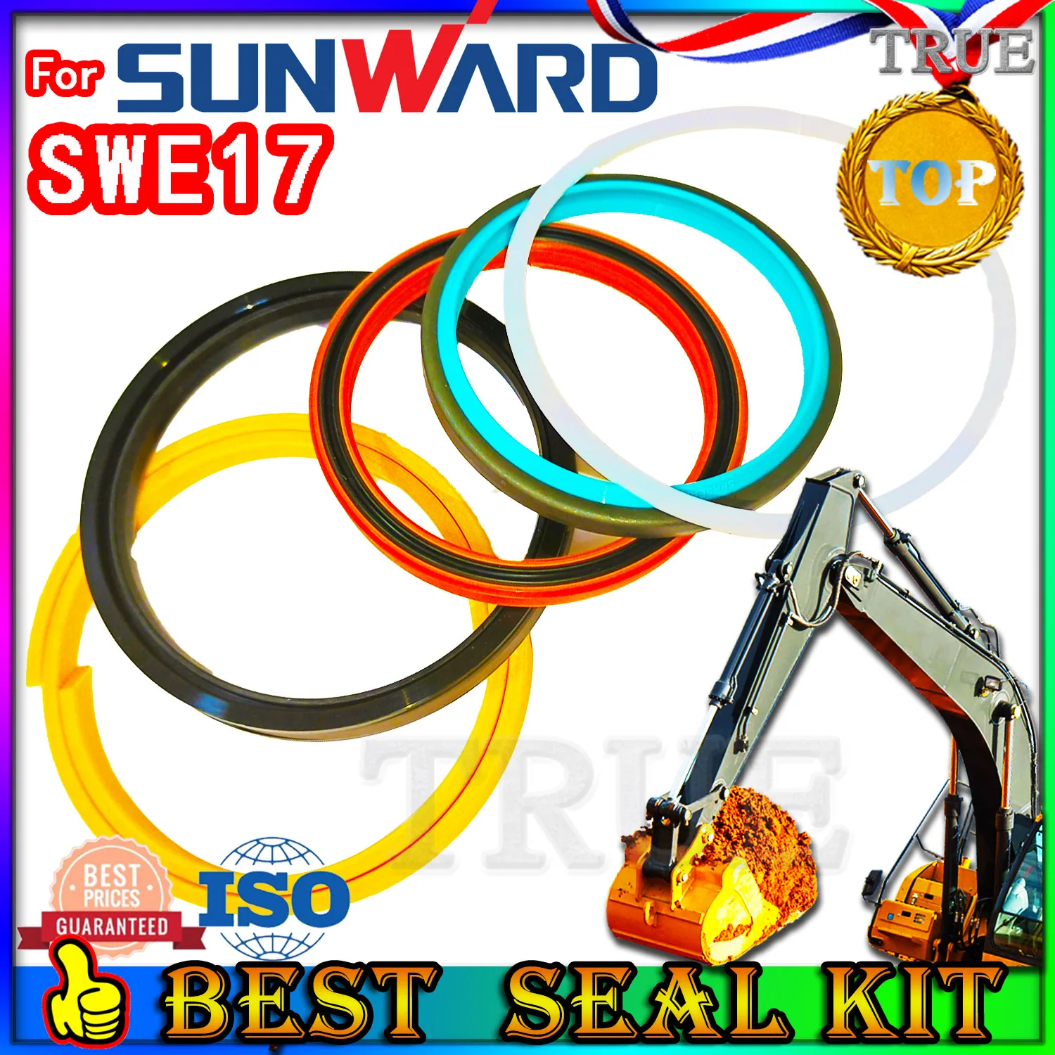 

For Sunward SWE17 Oil Seal Repair Kit Boom Arm Bucket Excavator Hydraulic Cylinder POSITIONING Backhoe Breaker Steering type