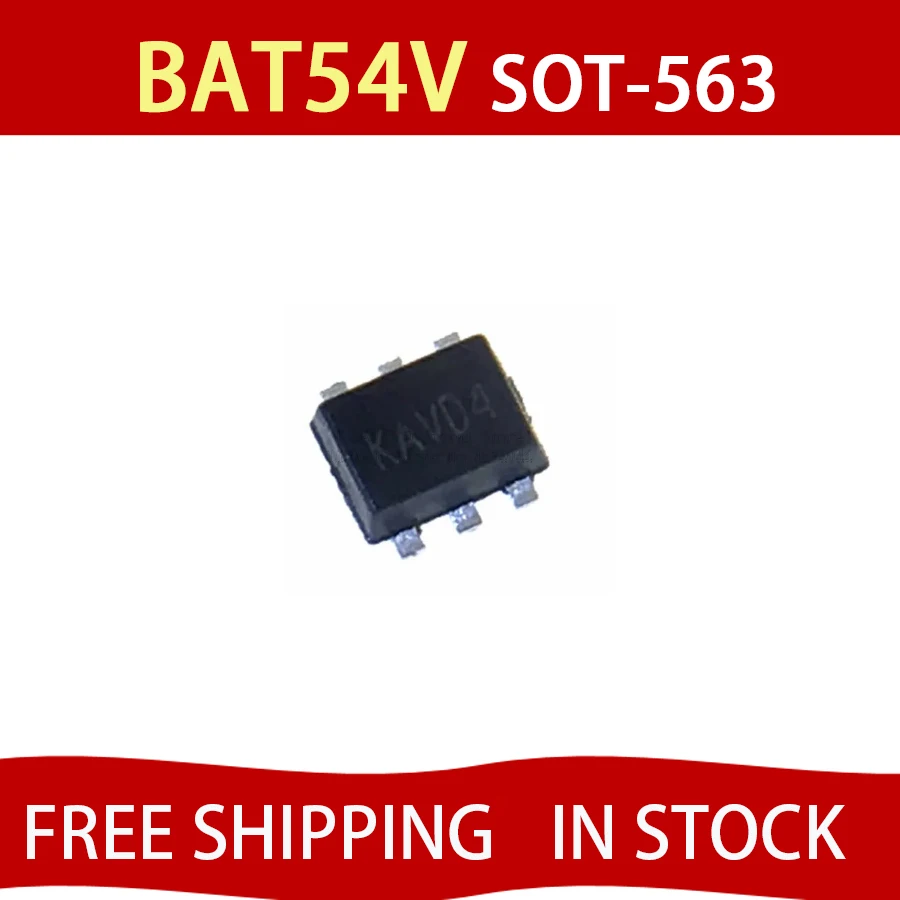 3000PCS BAT54V-7 BAT54V Marking KAVD4 KAV SOT-563 SMD 200mA 30V New original SCHOTTKY BARRIER DIODE ARRAYS FREE SHIPPING