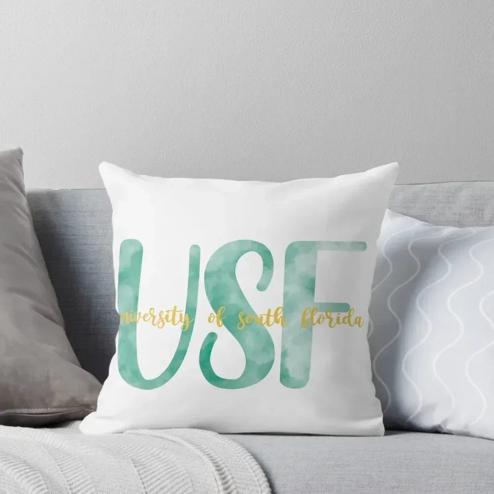 

university of south Florida Throw Pillow Sofa Cushion Cushion Cover covers for pillows Room decorating items pillow