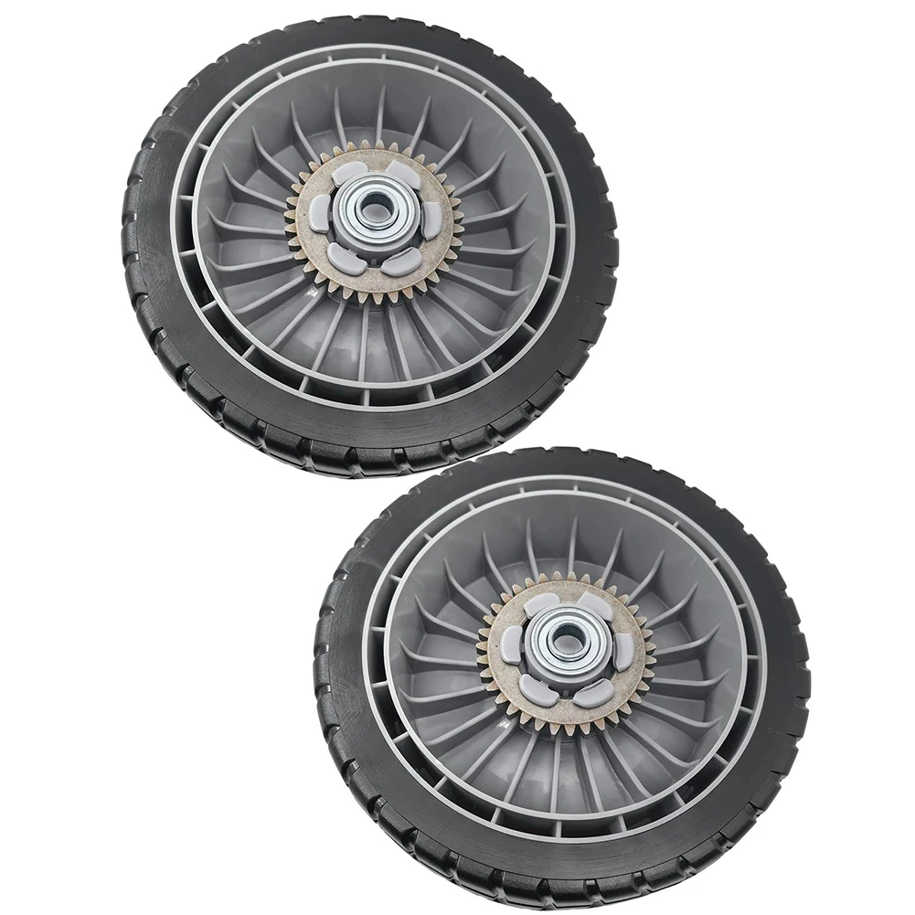 Lawn Mower Wheels Set Compatible with For Honda HRR216 HRS216 HRT216 Includes 8 Inch Tires and Gear Kit Components