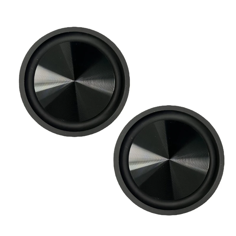 2Pcs Woofers Speaker Passive Radiator 3.54inch Rubber Edges Diaphragm Auxiliary Strengthen Bass Vibration Membranes