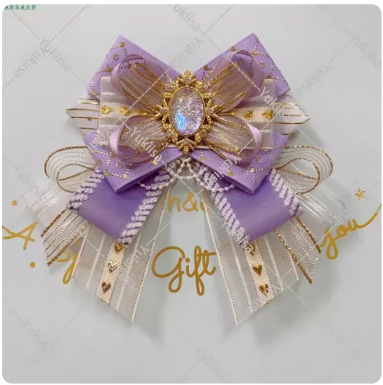 2024 Hand-Made Lolita Headdress Edge Clip Concert Light Stick Decorative Bow Concert Light Fan Baji Support Diy Accessories