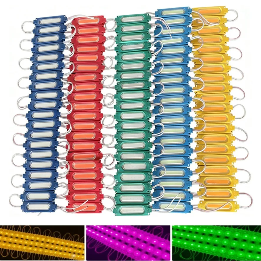 20PCS/lot Multicolour 12V 220V COB Light Led Modules Three Types Backlight Shop Banner Waterproof IP65 Advertising Decorations