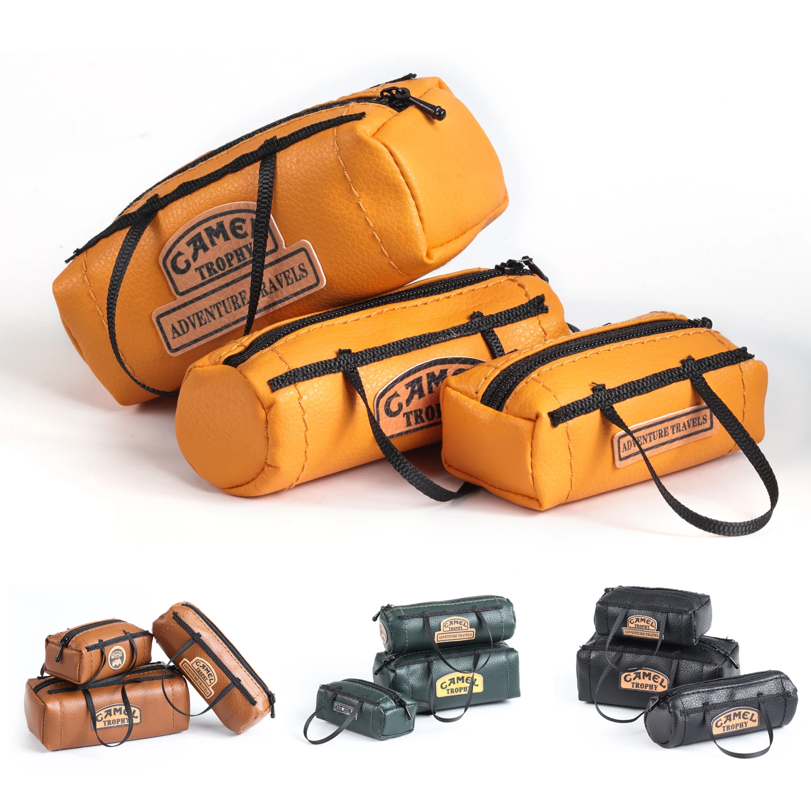 RC Simulated Leather Bag Scale Decoration Luggage Replica Roof Bags for 1/8 1/10 1/16 1/RC Crawler SCX10 TRX4 TRX4M WPL