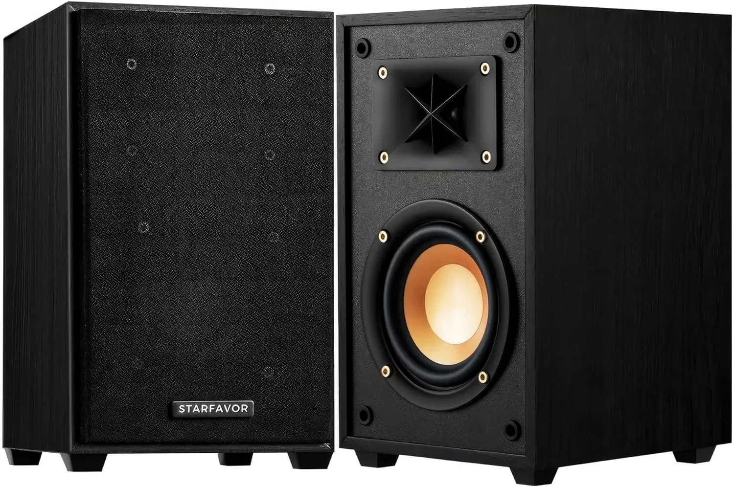 

Starfavor Passive Bookshelf Speakers,2 Way Home Stereo Speakers,Passive Speakers Pair for Desktop Stereo or Home