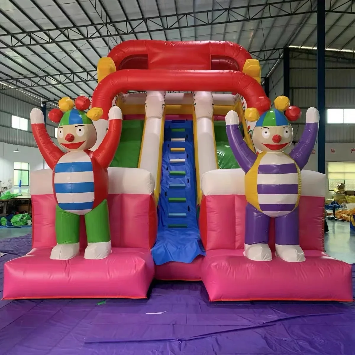 &Customize Inflatable Bouncer Commercial Grade Rainbow  Slide PVC Kids' Safe Outdoor