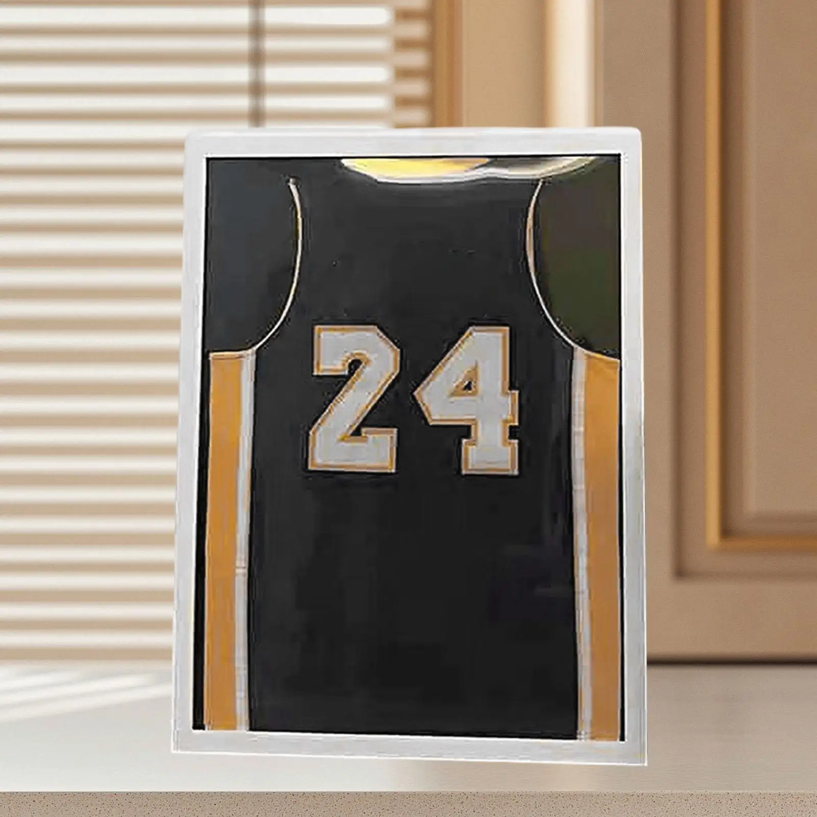 Jersey Frame Shadow Box Sport Shirt Organizer Wooden Versatile Wall Mount Protection for Shirt Football Soccer Hockey Uniform