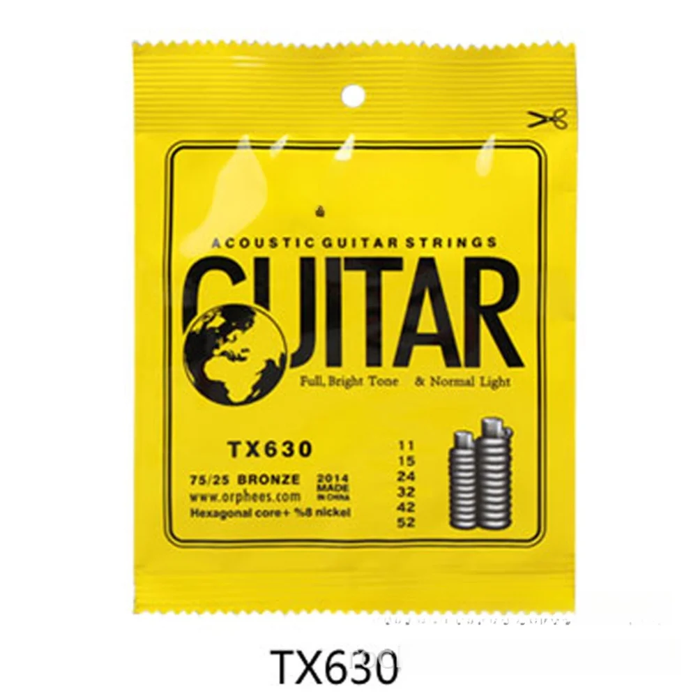 For Steel-string Guitar Balanced Tone Acoustic Strings Easy Finger Movement Bright Clear Sound Six Wound Loops