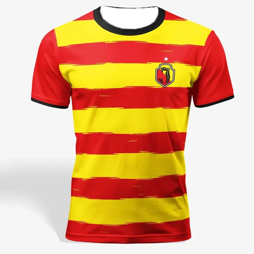 Unisex Loose Fit Round Neck Quick Drying T-Shirt Jagiellonia Bialystok Poland Football Club Multi Color Casual Fan Top for Fans