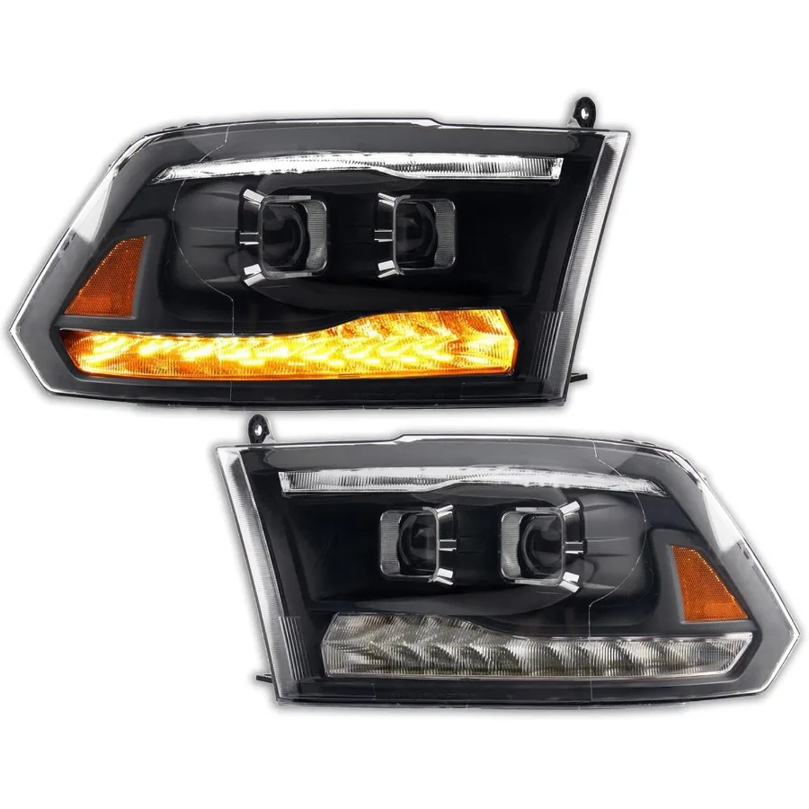 

2 Piece Headlight Assembly Set Halogen Driver and Passenger Side for Enhanced Visibility and Safety in Night Driving and OffRoa