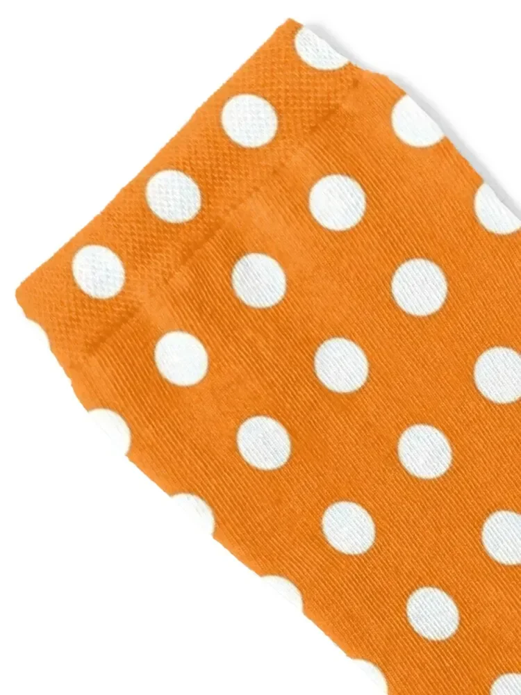 ORANGE WITH WHITE DOTS Socks luxury warm winter Socks For Girls Men's