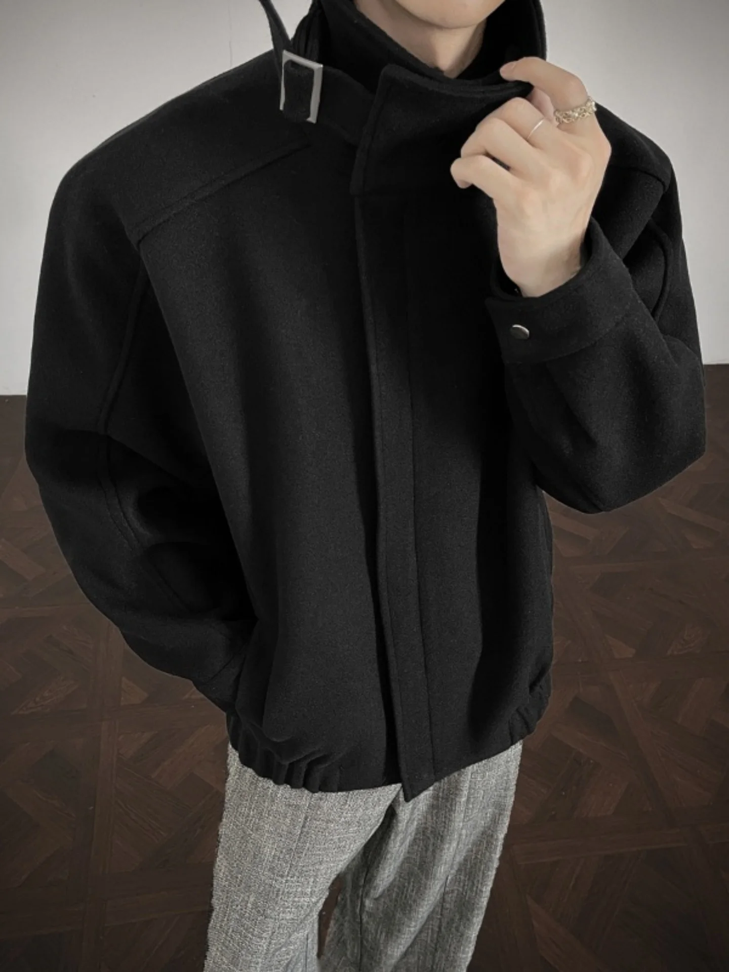 

Мужской высококачественный шерстяной жилет с воротником-стойкой, легкий, роскошный, осенне-зимний, модный, свободный крой, шерстяной топ