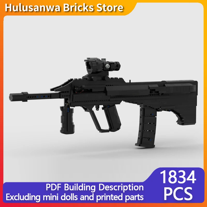 القتال العسكري AUG A3 نموذج MOC قوالب بناء معدات الحرب وحدات التكنولوجيا الهدايا عطلة تجميع ألعاب أطفال البدلة