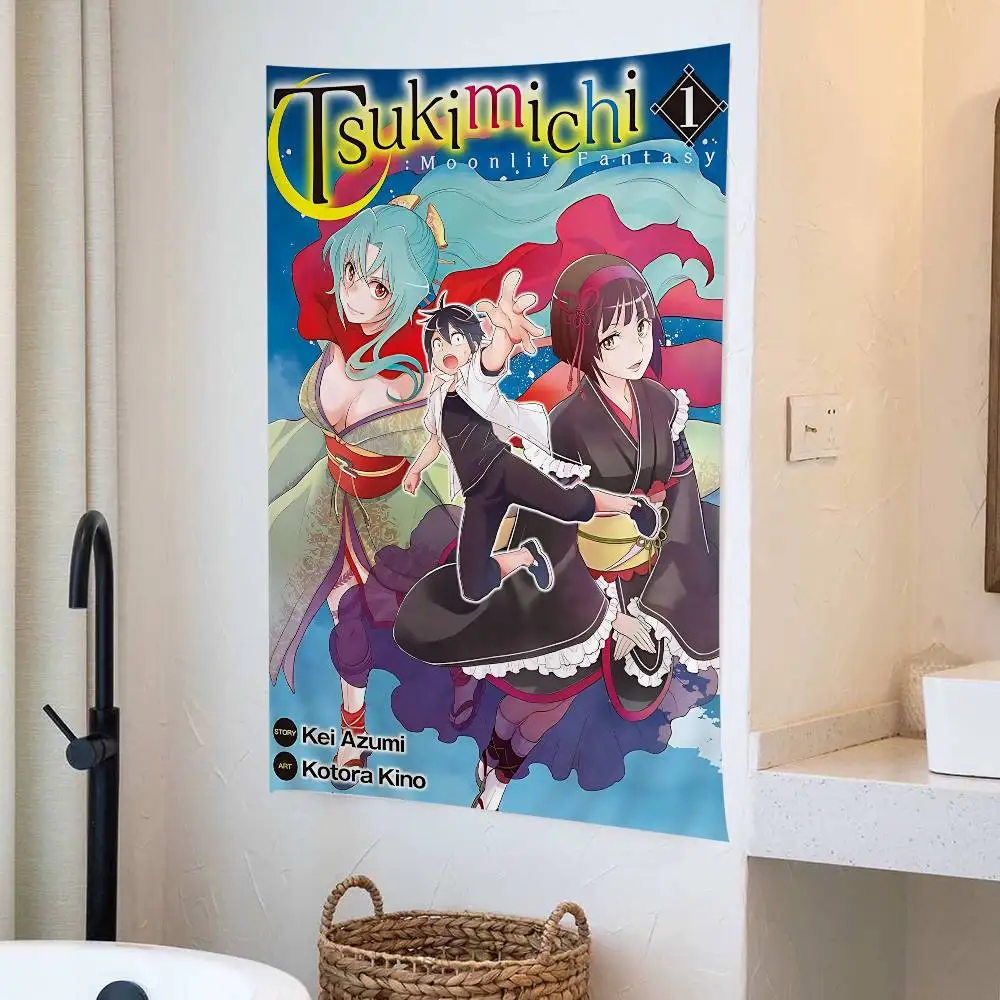 Tsukimichi Moonlit F-Fantasy لتقوم بها بنفسك قماش مزخرف جداري بوهيمي جدار المفروشات ماندالا ديكور المنزل