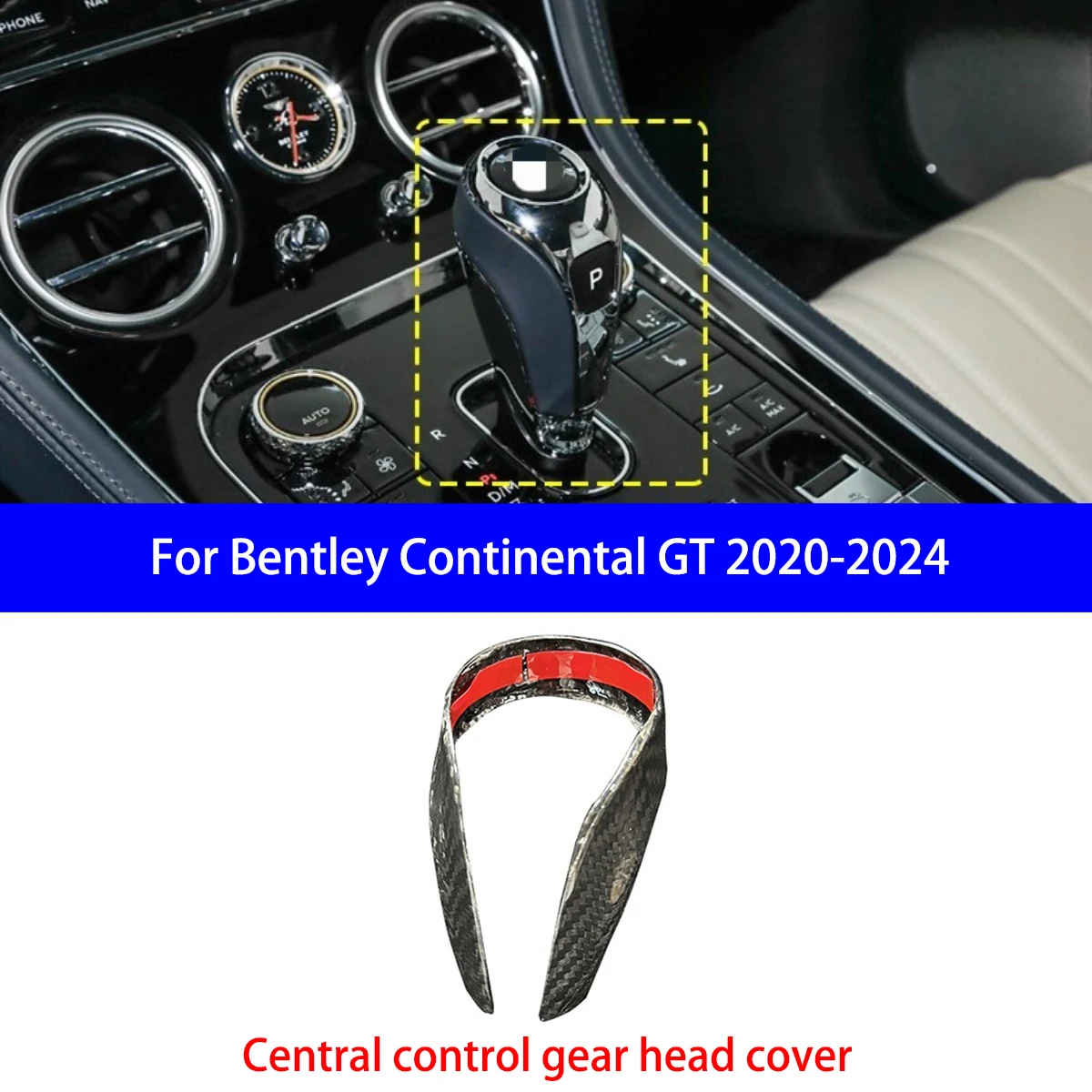

Подходит для Bentley Continental GT 2020-2024 Dry из углеродного волокна, крышка задней двери с центральным управлением, автомобильные детали интерьера