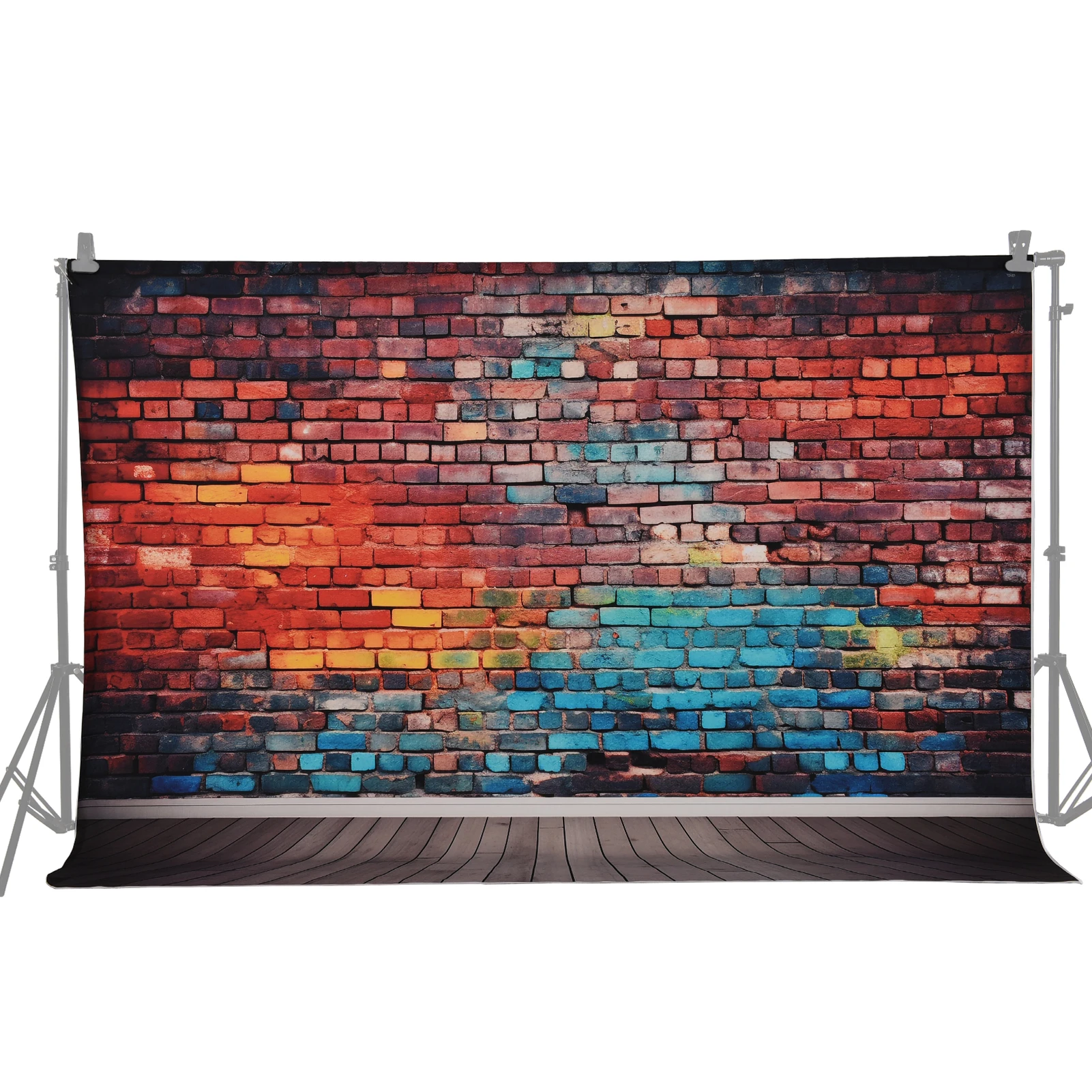 2.1 * 1.5m/ 7 * 5ft Photography Background Portrait Photography Backdrops Colorful Brick Wall Photo Studio Props for Photography