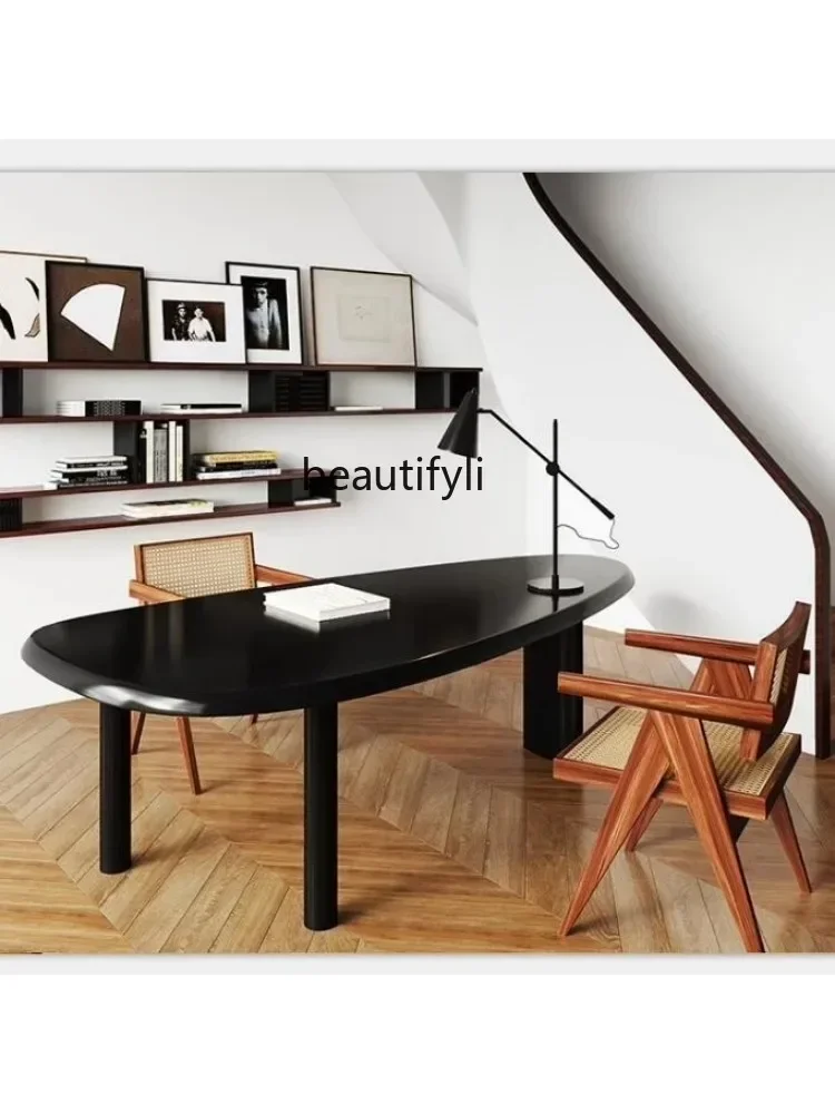 

S7486 ss Творческий офисный стол из цельного дерева, простой модный верстак, индивидуальный длинный компьютерный стол, конференц-стол