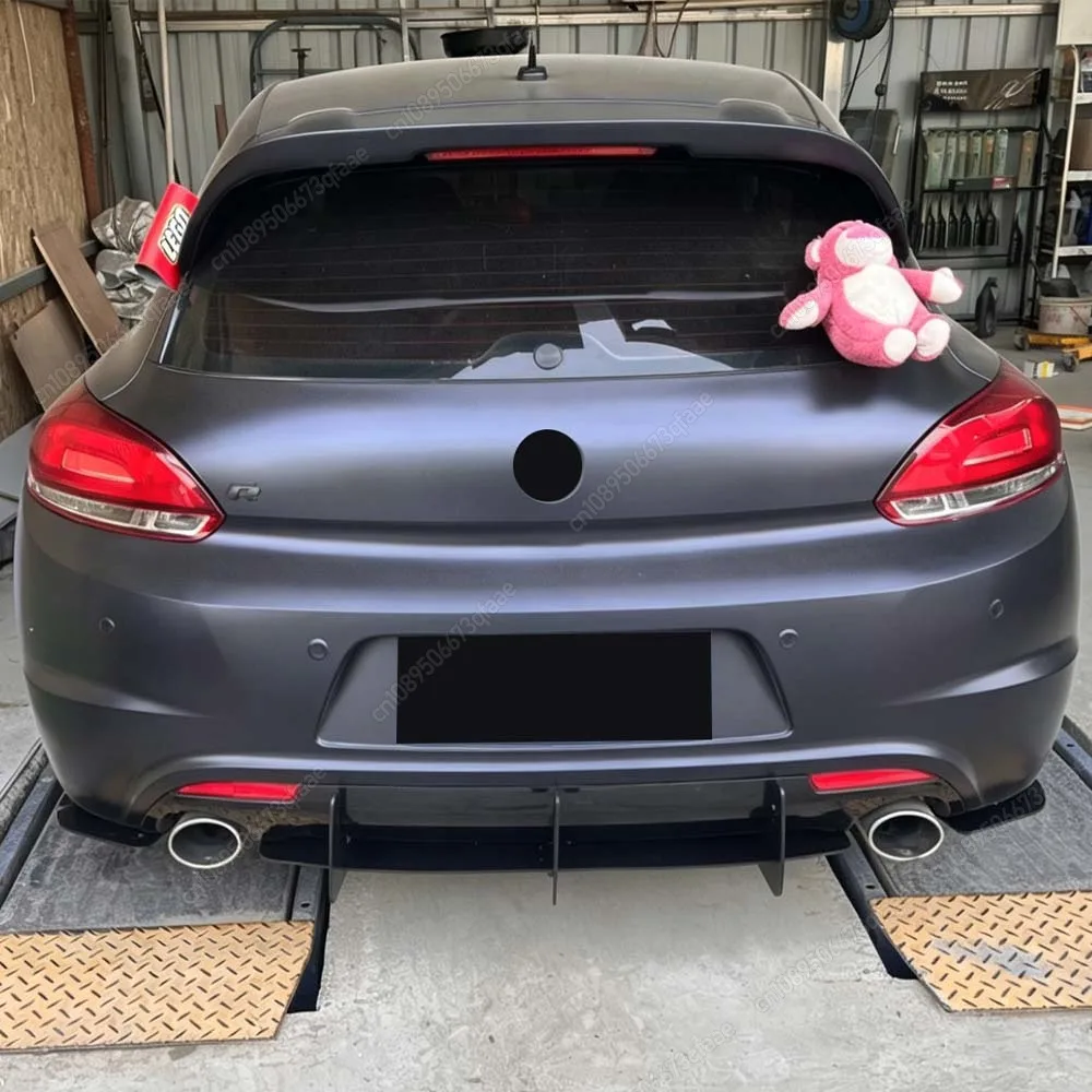 

ABS Gloss Black Car Rear Bumper Lip Diffuser Spoiler Splitter Accessories For Volkswagen VW Scirocco R 2008-2016 Body Kit Tuning