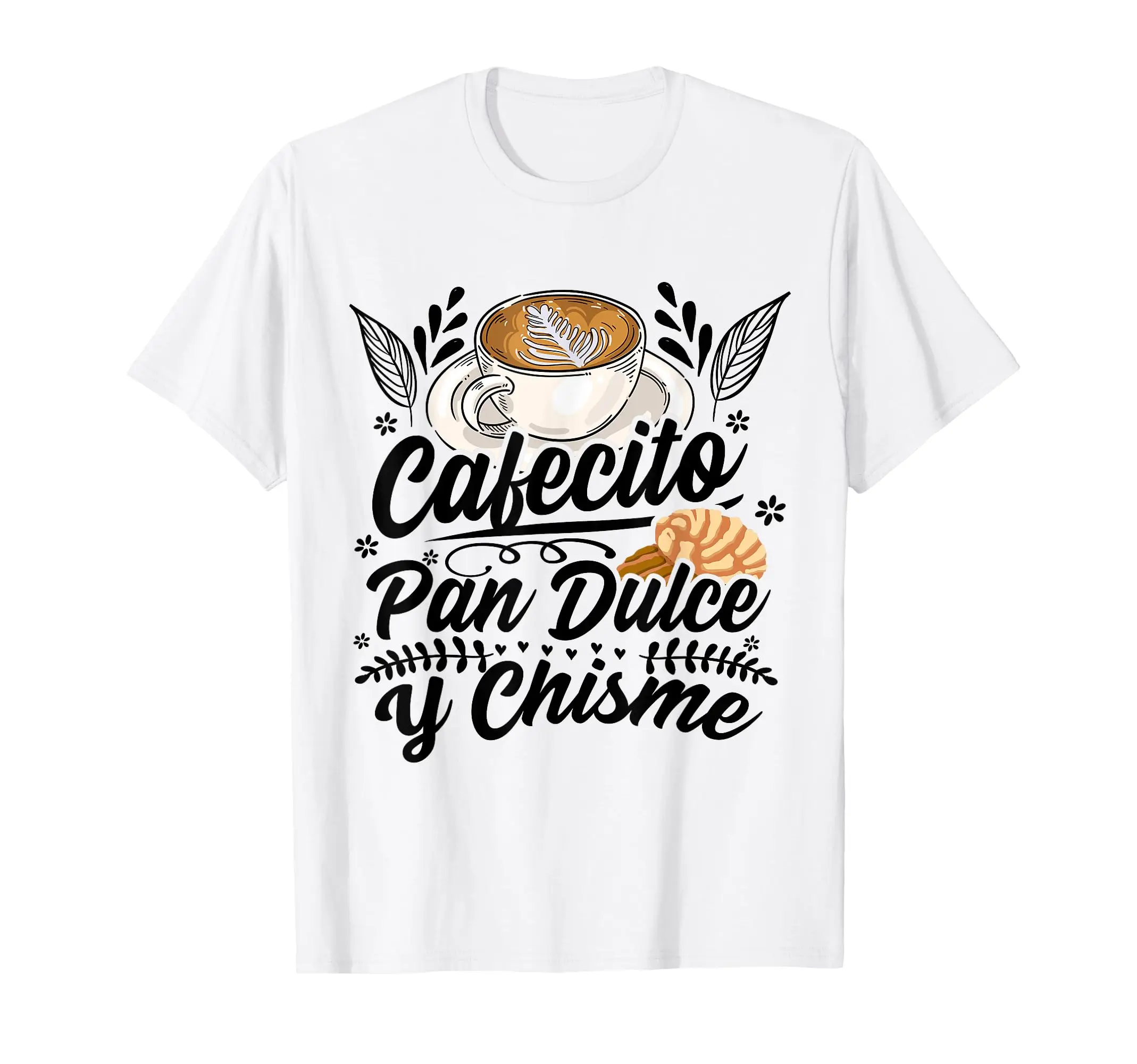 Cafecito Conchas Mexican Sweat Bread Coffee Spanish Pun T-Shirt