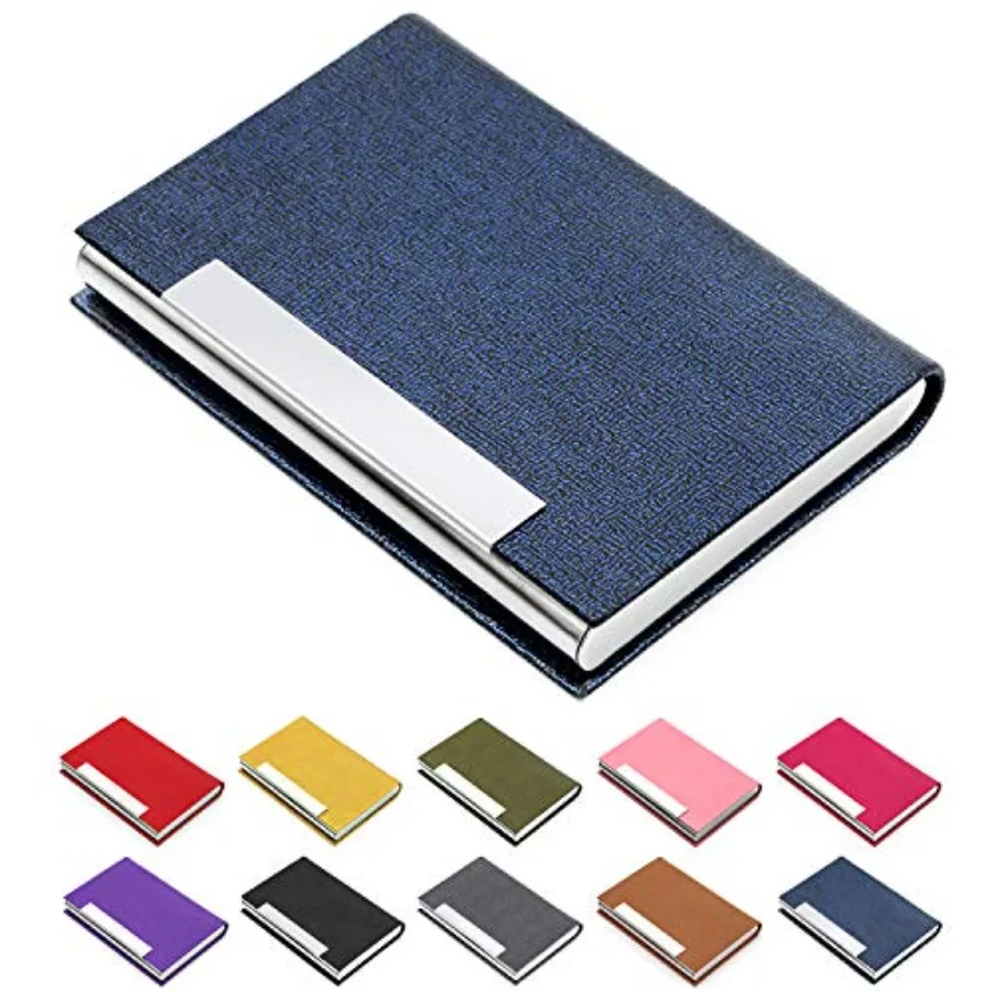 Business Card Holder,,Faux Leather, RFID Protected, Stylish Design