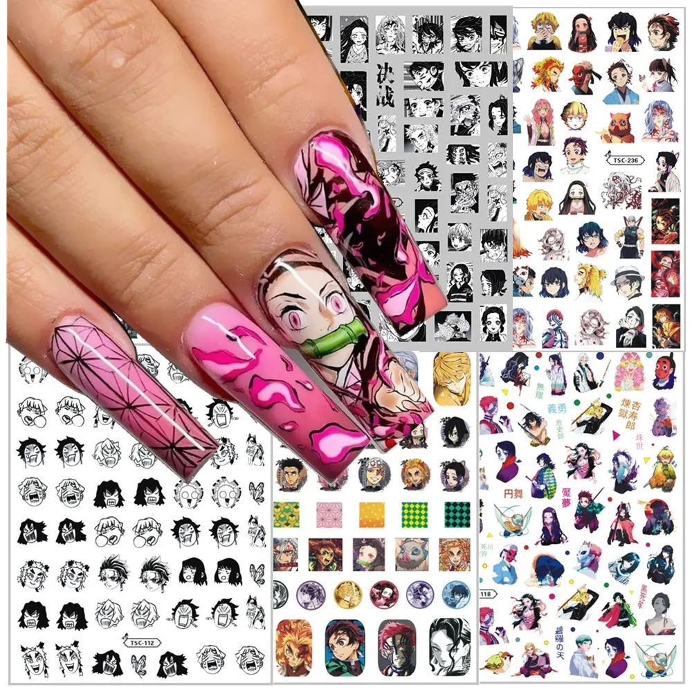 

TSC-227 Demon Kamado Tanjirou Kimetsu no Yaiba Infinity Castle 3d наклейка для дизайна ногтей наклейка для ногтей слайдер для ногтей декор для ногтей