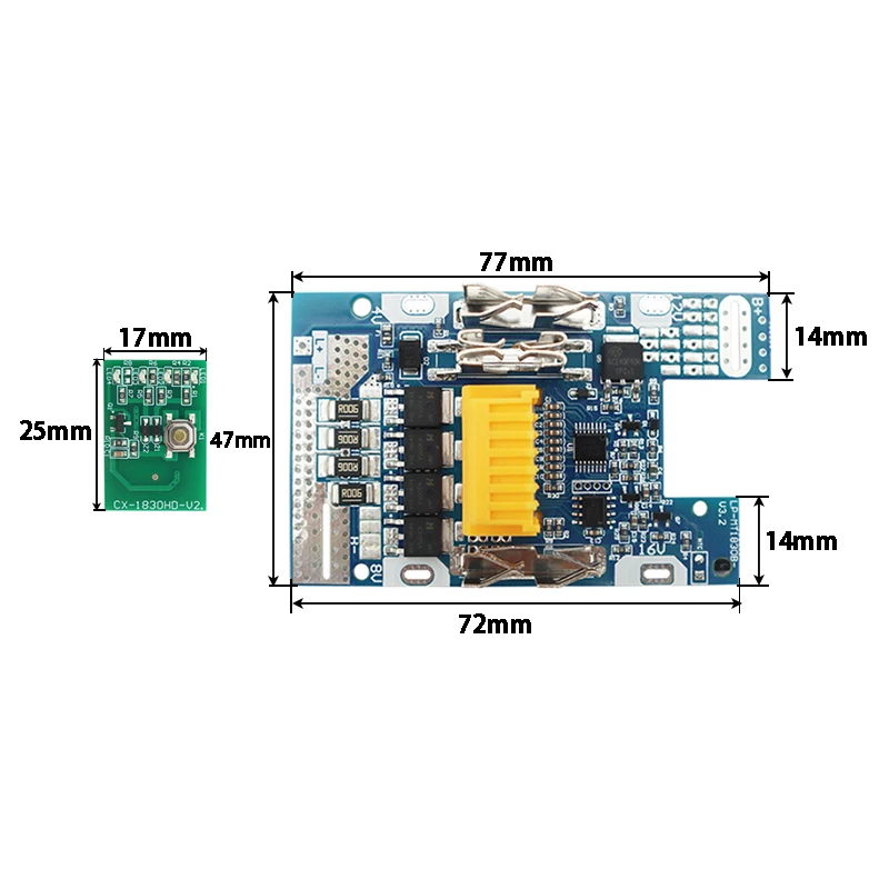 10*18650 BL1830 custodia per batteria agli ioni di litio scatola per circuito di protezione di ricarica per etichetta Makita 18V 6Ah indicatore