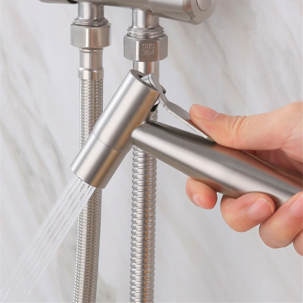 Bidet Sprayer Bidet Faucets Toilet Hand Spray Stainless Steel Bidet Set Toilet Bidet Sprayer Bathroom Tap Shower Head G1/2, 20mm