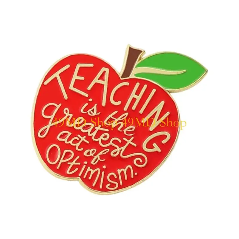 49MD Unique Fruit Pin For Teacher Appreciation Zinc Alloy Brooch Lightweight Thank You Teacher Pin Teacher Gift Fruit Pin - view 3
